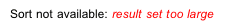 no sort available
