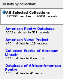 results by collection